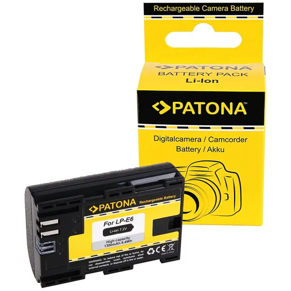 Patona Acumulator /Baterie Patona pentru CANON LP-E6 LPE6 EOS R EOS 5D Mark II EOS 7D InfoChip - 1078