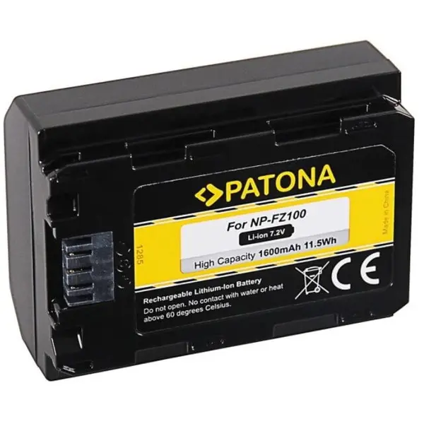 Patona Acumulator Patona NP-FZ100 1600mAh compatibil Sony A9, A7 III-1285