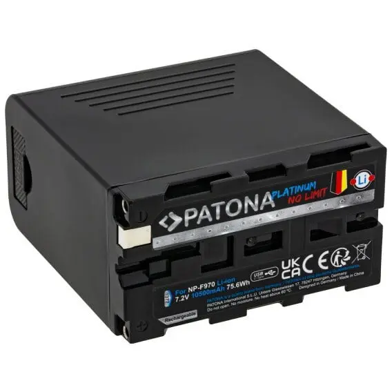 Patona Acumulator Patona Platinum cu PD20W pentru Sony NP-F970 F960 F950 PD20W USB-A 5V/2A -1377