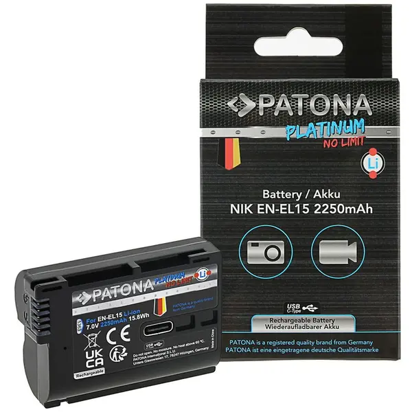 Patona Acumulator Patona Platinum EN-EL15C cu USB-C 2600mAh compatibil Nikon-1363