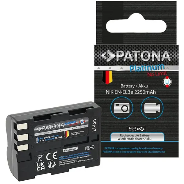 Patona Acumulator Patona Platinum EN-EL3e pentru Nikon D700 D300 D200 D100 D80 D70 D50 -1373