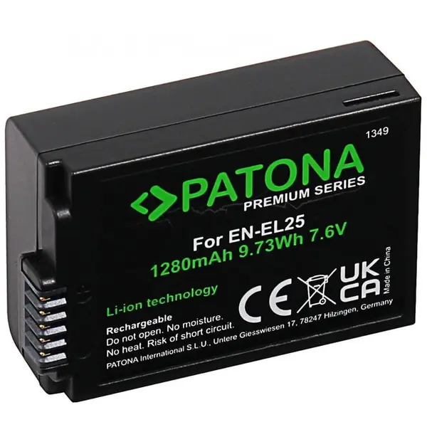 Patona Acumulator Patona Premium EN-EL25 1280mAh compatibil Nikon-1349