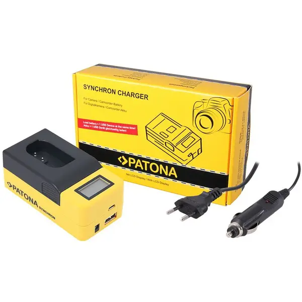 Patona Incarcator Patona DMW-BLK22 DMWBLK22 cu ecran LCD compatibil Panasonic DC-S5, GH5II -4697