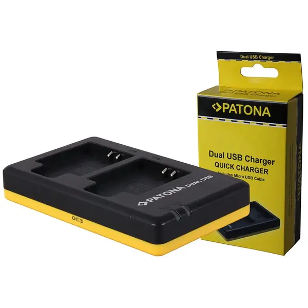Patona Incarcator Patona Dual incarcator Slim micro-USB NB-11L pentru Canon-1962