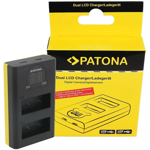 Patona Incarcator Patona USB dual LCD NP-W126 compatibil Fujifilm FinePix-1861