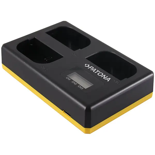Patona Incarcator Patona USB Triplu LP-E6 cu ecran LCD compatibil Canon 5D II 7D 60D 70D 6D 5D III-1924