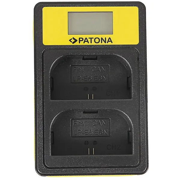 Patona Incarcator Smart Patona USB Dual LCD LP-E6 compatibil Canon 5D II 7D 60D-141583