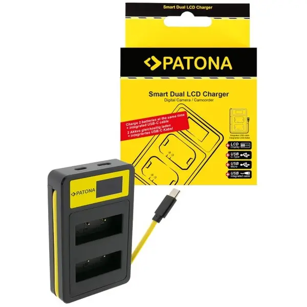 Patona Incarcator USB Patona Smart Triple LCD Pentru Olympus Fuji