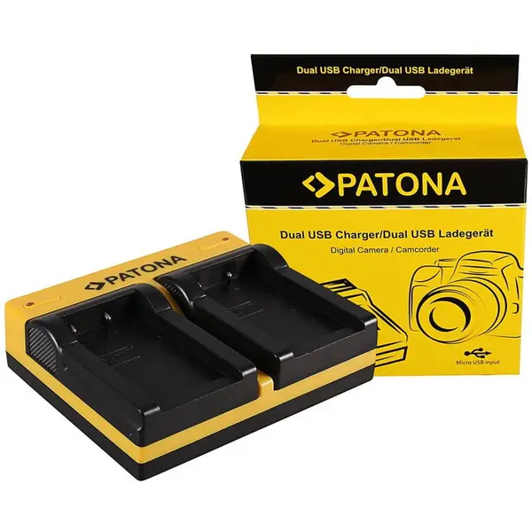 Patona Patona Dual incarcator pentru Konica Minolta Minolta NP-200 Dimage X Xg Xi Xt Xt Biz inkl. Micro-USB Kabe
