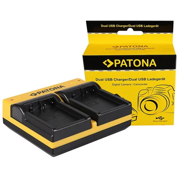 Patona Patona Dual incarcator pentru Leica Panasonic DMW-BLC12PP V-Lux 4 Panasonic DMW-BLC12PP inkl. Micro-USB K