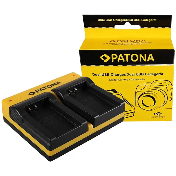 Patona Patona Dual incarcator pentru Nikon EN-EL20 1 J1 J-1 V3 V-3 incl. Micro-USB cable