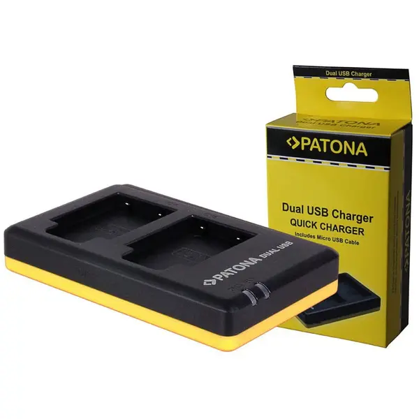 Patona Patona Dual incarcator pentru Olympus Li40B, Li-40B incl. Micro-USB cabel