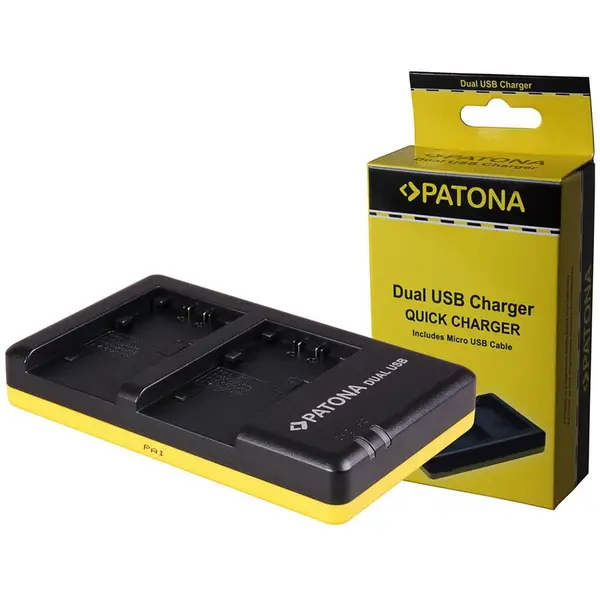 Patona Patona Dual incarcator pentru Sony NP-FP30 FP50 FP51 incl. Micro-USB cable