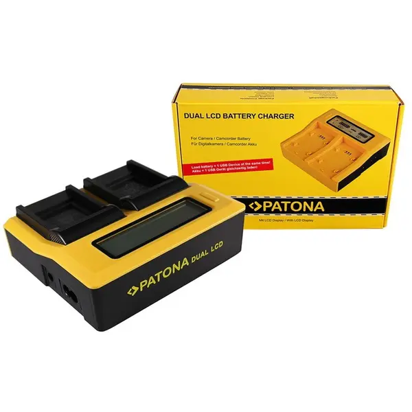 Patona Patona Dual LCD USB incarcator pentru Casio Panasonic CGA-S007E Exilim EXZ150 EX-Z150 EXZ155 EX-Z155