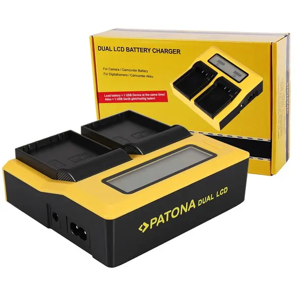Patona Patona Dual LCD USB incarcator pentru Olympus BLH-1 OM-D EM-1 Mark 2 EM-1 Mark II