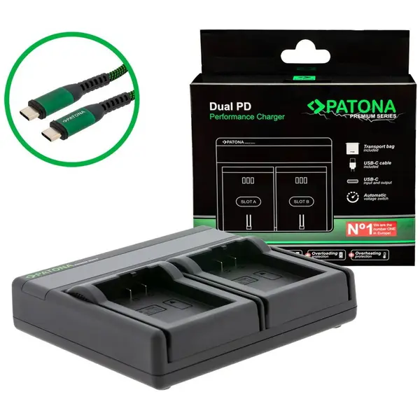 Patona Patona Premium Dual PD Performance incarcator pentru Nikon EN-EL25 incl. USB-C input/output