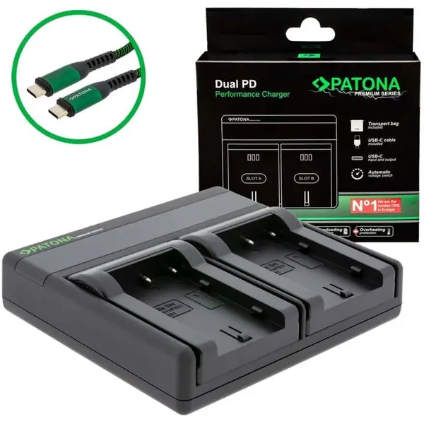 Patona Patona Premium Dual PD Performance incarcator pentru Sony NP-FS11 incl. USB-C input/output