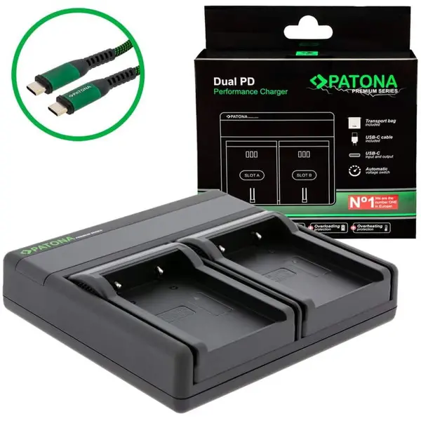 Patona Patona Premium Dual PD Performance incarcator pentru Nikon EN-EL5 incl. USB-C input/output
