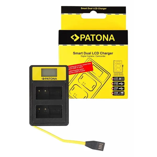 Patona Patona Smart Dual LCD USB incarcator pentru Panasonic MW-BLC12PP V-Lux 4 Panasonic DMW-BLC12PP
