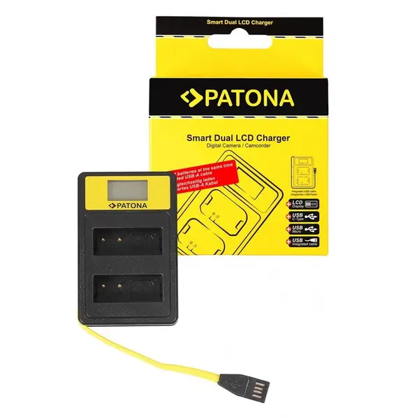 Patona Patona Smart Dual LCD USB incarcator pentru Panasonic DMW-BLG10 CSBLG10MC CS-BLG10MC DMWBLG10 DMW-BLG10