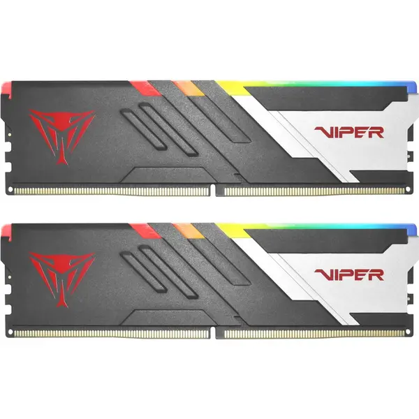 Patriot Kit dual memorie RAM Patriot Viper Venom RGB, Capacitate 32 GB DDR5 (2x 16 GB), Frecventa 7000 MHz, CL 32, Negru