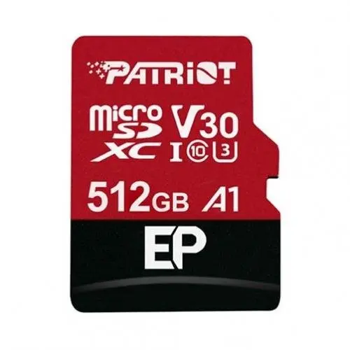 Patriot Memory Card Patriot EP Series, 512GB, MicroSDXC, Clasa 10
