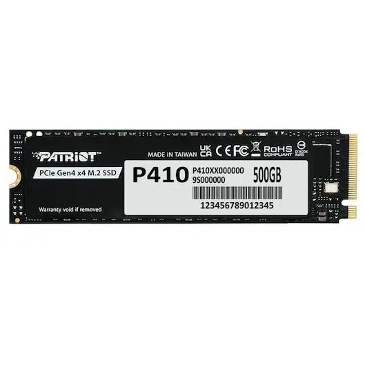 Patriot Memory SSD Patriot Memory Viper P410, capacitate 500GB, PCI-Express 4.0 x4, M.2 NVMe