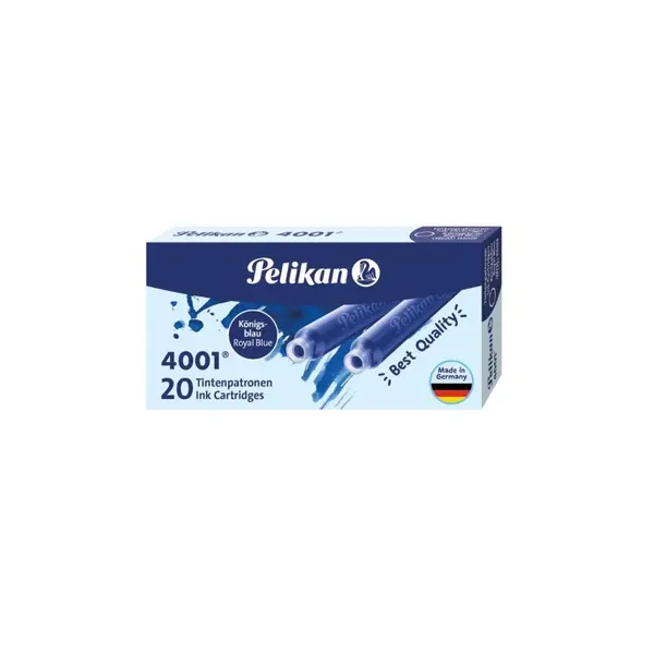 Patroane cerneala mici 20/cut, Pelikan, albastru royal