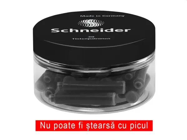 Patron cerneala neagra pentru stilouri si rollere,30 borcan