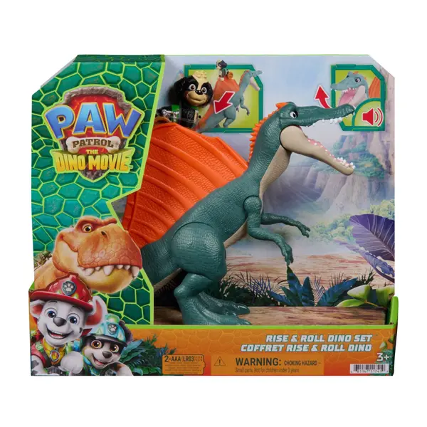 PATRULA CATELUSILOR FILMUL CU DINOZAURI SET DE JOACA DINO RISE AND ROLL CU FIGURINA