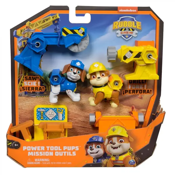 PATRULA CATELUSILOR RUBBLE SI ECHIPA CU UNELTE DE PUTERE IN MISIUNE