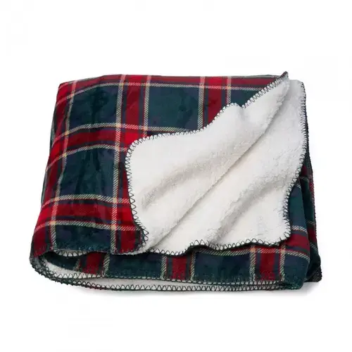Patura blanita carouri rosu 200x220 cm, Heinner HR-BLKSHP220-SQR