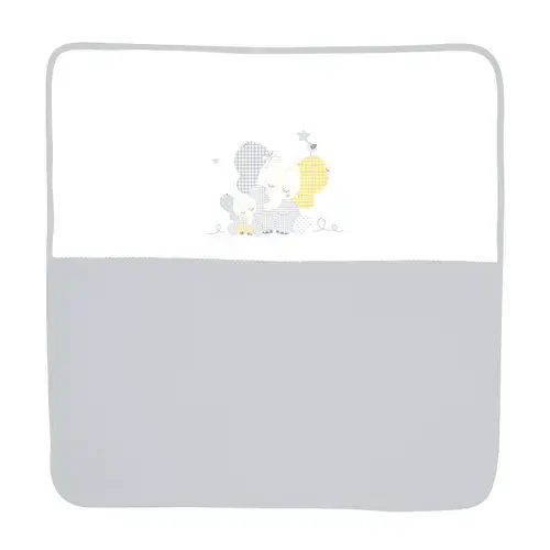 Patura bumbac bebe Lorelli Za Za, 90x90 cm, Gri