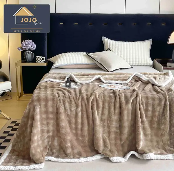 Patura CoCoLiNo, Jojo Home, 200x230cm, tip Blanita Wave, Bej