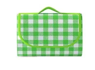 Patura de picnic dimensiune 100x150cm culoare VERDE cu carouri