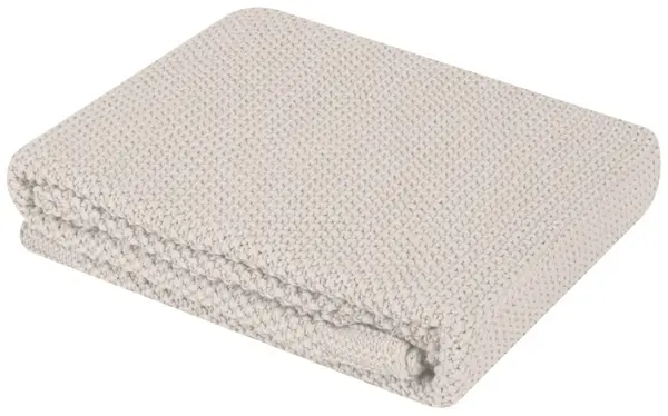 Pătură din bumbac tricotată KikkaBoo Dream Big - 75 x 100 cm, Beige