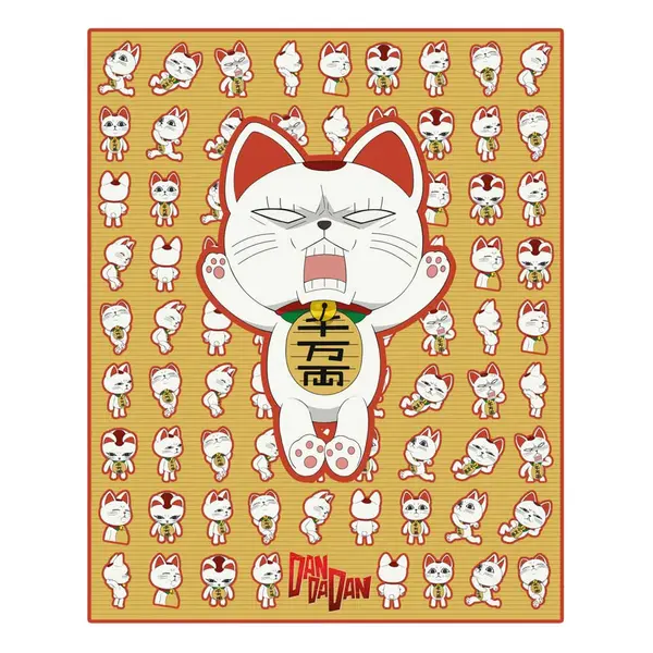 Patura Fleece Dan Da Dan - Turbo Granny, Maneki-neko - 120x153 cm