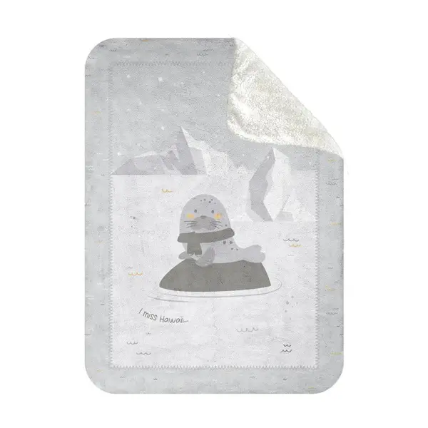 Patura moale pentru bebelusi Kikka Boo Super Soft Sherpa 80 x 110 cm Grey