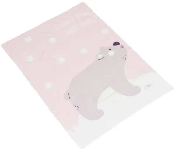 Pătură pentru bebeluși Cangaroo - Dreamy bear, 75 х 100 cm, roz