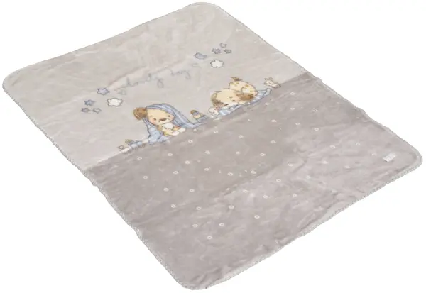 Pătură pentru bebeluși Cangaroo - Softy Lovely day, 110 х 140 cm, gri