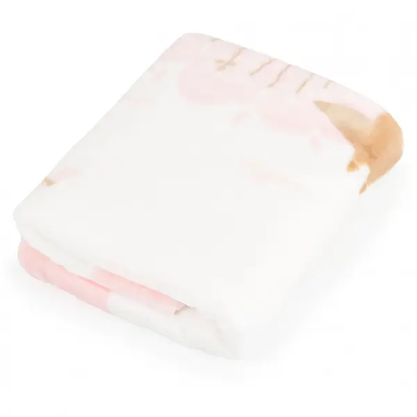 Patura pentru bebelusi cu sherpa 80x110 cm Little friends pink