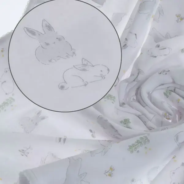 Pătură pentru bebeluși Gamberritos - Iepuri, 80 х 80 cm