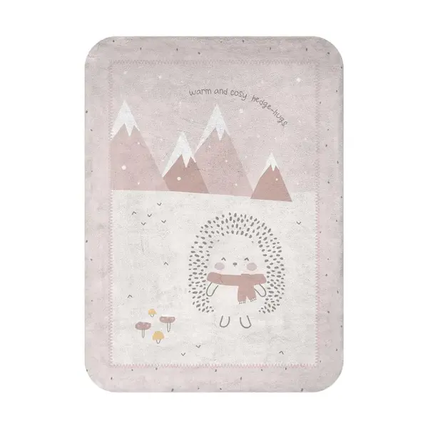 Patura pentru bebelusi Kikka Boo 80 x 110 cm Hedge Hugstime Roz