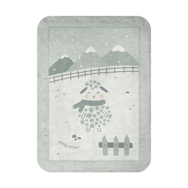 Patura pentru bebelusi Kikka Boo 80 x 110 cm Sleepy Sheep Verde