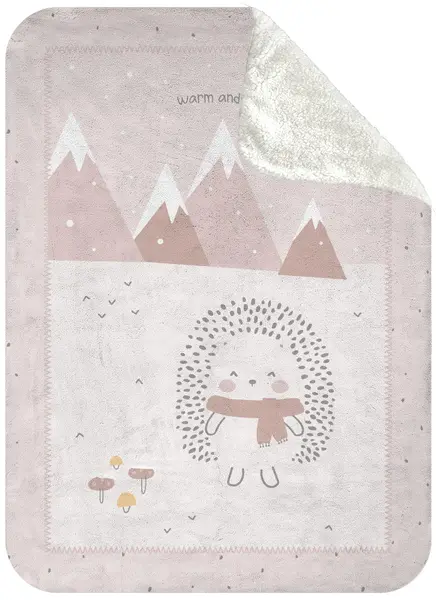 Pătură pentru copii Sherpa KikkaBoo - Hedge-hugs, 110 x 140 cm