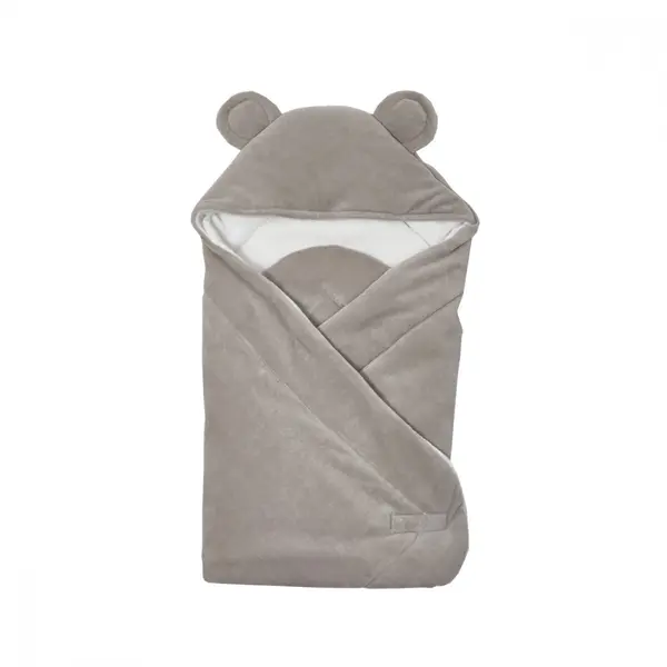 Patura plic din velur Cotton Twins gri