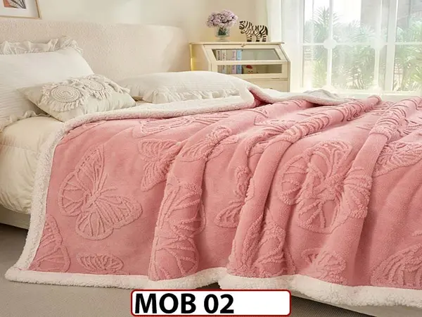 Patura Pufoasa Cocolino cu Blanita pentru pat dublu MOB 02