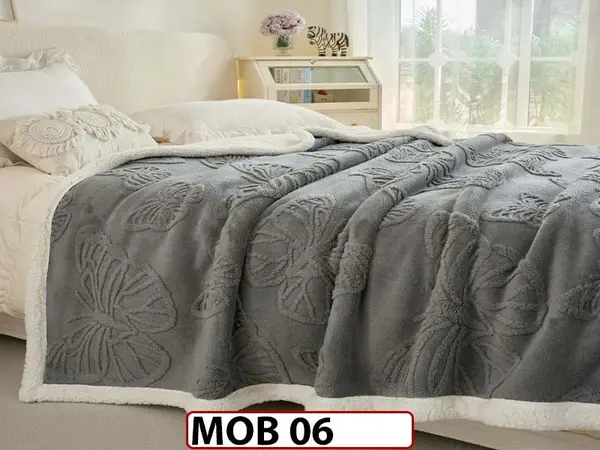 Patura Pufoasa Cocolino cu Blanita pentru pat dublu MOB 06