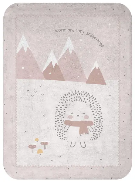 Pătură super moale pentru copii KikkaBoo - Hedge-hugs, 110 x 140 cm