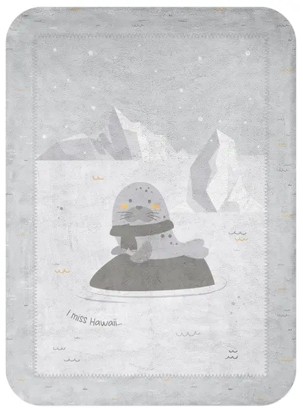 Pătură super moale pentru copii KikkaBoo - Seally Me, 80 x 110 cm